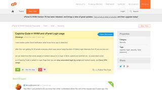 
                            10. Captcha Code in WHM and cPanel Login page