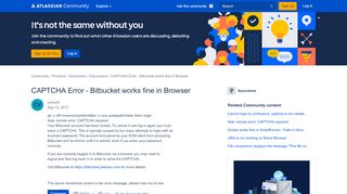 
                            3. CAPTCHA Error - Bitbucket works fine in Browser - Atlassian Community