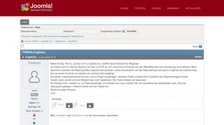 
                            10. Captcha - Joomla Forum - Hilfe zu Joomla - Joomla! Verband Schweiz