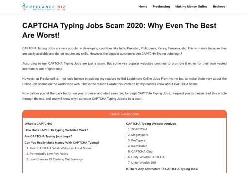 
                            13. CAPTCHA Typing Jobs Scam: Read Before You Are Scammed!!!