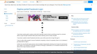 
                            5. Captive portal Facebook Login - Stack Overflow