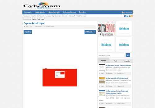 
                            11. Captive Portal Login | Cyberoam | Sophos | Güvenlik Duvarı ve ...