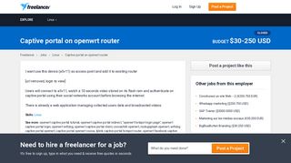 
                            11. Captive portal on openwrt router | Linux - Freelancer