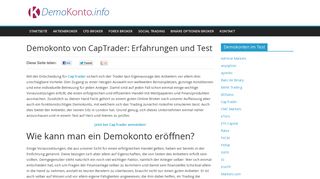 
                            6. CapTrader Demokonto Erfahrungen & Test 2019 – Demokonto.info