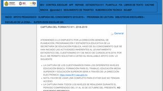 
                            10. CAPTURA DEL FORMATO 911. 2018-2019 – ZONA 85