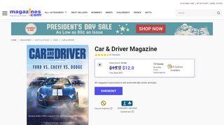 
                            11. Car and Driver Magazine Subscription Discount | Magazines.com