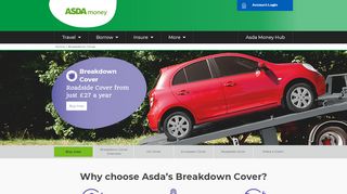 
                            1. Car Breakdown Cover - Roadside Assistance | Asda Money