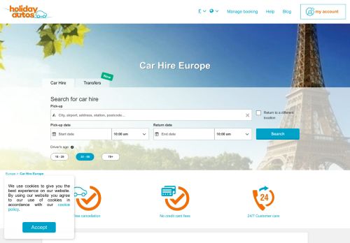 
                            13. Car hire in Europe | Europe | Holiday Autos