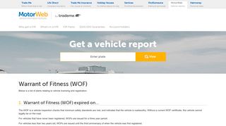 
                            7. Car History Check Help I Expired Warrant of Fitness (WOF) I ...