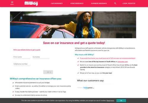 
                            6. Car Insurance | Affordable insurance, great benefits! | Go with MiWay