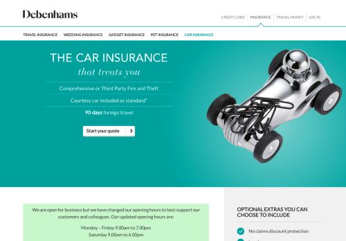 
                            6. Car Insurance | Insurance Services | Debenhams Personal Finance