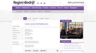 
                            13. CAR LOCK SYSTEMS B.V. | Sleeuwijk | RegioinBedrijf