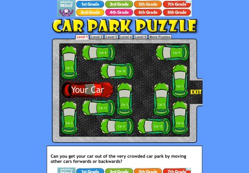 
                            8. Car Park Puzzle - Transum