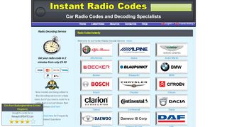 
                            13. CAR RADIO CODES INSTANT ONLINE SERVICE