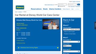 
                            12. Car Rental at Walt Disney World Car Care Center - Alamo Rent-A-Car