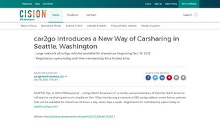 
                            7. car2go Introduces a New Way of Carsharing in Seattle, Washington