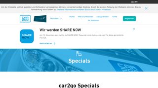 
                            11. car2go München - Specials & Angebote