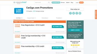 
                            12. Car2go.com Promos - Save $11 w/ Feb. '19 Deals, Coupons