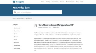 
                            1. Cara Akses ke Server Menggunakan FTP – Tutorial Hosting & Domain