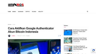 
                            8. Cara Aktifkan Google Authenticator Akun Bitcoin Indonesia - Intanblog