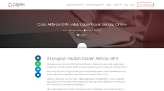 
                            4. Cara Aktivasi EFIN untuk Lapor Pajak Secara Online | OnlinePajak