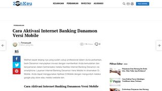 
                            12. Cara Aktivasi Internet Banking Danamon Versi Mobile | Zonkeu