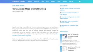 
                            13. Cara Aktivasi Mega Internet Banking | eMingko Blog