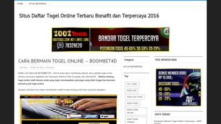 
                            8. CARA BERMAIN TOGEL ONLINE - BOOMBET4D