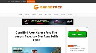 
                            7. Cara Bind Akun Garena Free Fire ke Facebook Agar Aman | Gadgetren