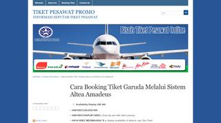 
                            8. Cara Booking Tiket Garuda Melalui Sistem Altea Amadeus « Tiket ...