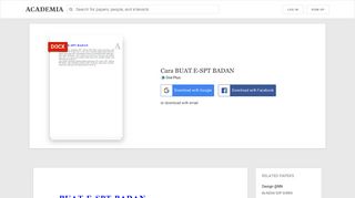 
                            7. Cara BUAT E-SPT BADAN | One Plus - Academia.edu