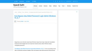 
                            12. Cara Bypass atau Bobol Password Login Admin Windows 10, 8, 7 ...