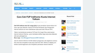 
                            9. Cara Cek FUP Indihome Kuota Internet Telkom - NGELAG.com