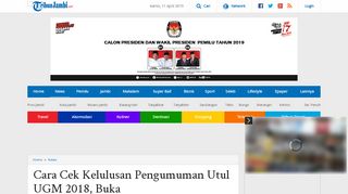 
                            7. Cara Cek Kelulusan Pengumuman Utul UGM 2018, Buka Website um ...