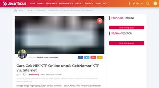 
                            1. Cara Cek NIK KTP Online untuk Cek Nomor KTP via Internet ...