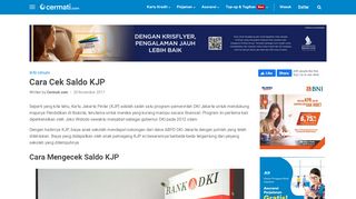 
                            3. Cara Cek Saldo KJP - Cermati