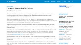 
                            5. Cara Cek Status E-KTP Online - Cermati