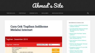 
                            8. Cara Cek Tagihan Indihome Melalui Internet - si Ahmad