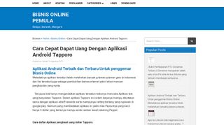 
                            5. Cara Cepat Dapat Uang Dengan Aplikasi Android Tapporo | Bisnis ...