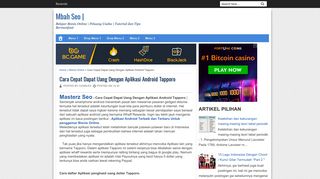 
                            7. Cara Cepat Dapat Uang Dengan Aplikasi Android Tapporo | Mbah Seo |