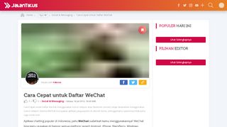 
                            10. Cara Cepat untuk Daftar WeChat - JalanTikus.com