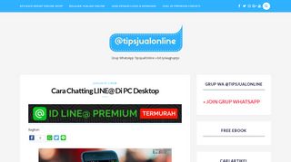 
                            8. Cara Chatting LINE@ Di PC Desktop - @Tipsjualonline - Kumpulan ...