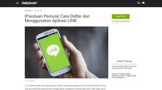 
                            2. Cara Daftar Akun dan Menggunakan Aplikasi LINE | Dailysocial