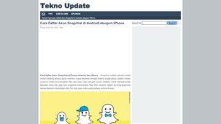 
                            12. Cara Daftar Akun Snapchat di Android ataupun iPhone - Tekno Update