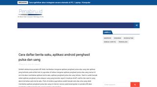 
                            5. Cara daftar berita saku, aplikasi android penghasil pulsa dan uang ...