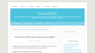 
                            13. Cara Daftar BSN Online Banking (myBSN) - SANAZI.MY