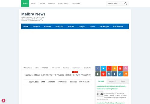 
                            5. Cara Daftar Cashtree Terbaru 2018 (super mudah) - Malbra News