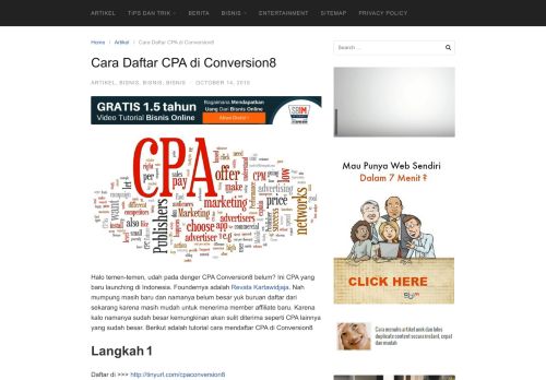 
                            5. Cara Daftar CPA di Conversion8 - Jayaberkata.com