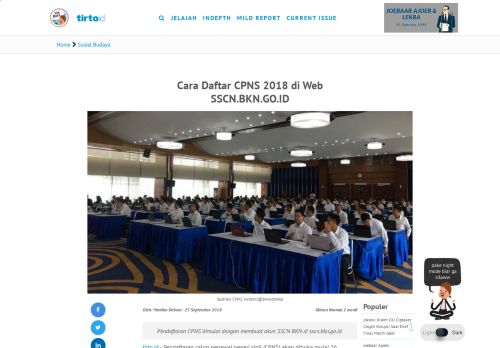 
                            6. Cara Daftar CPNS 2018 di Web SSCN.BKN.GO.ID - Tirto.ID