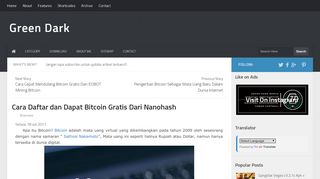 
                            7. Cara Daftar dan Dapat Bitcoin Gratis Dari Nanohash | Bisnis Online